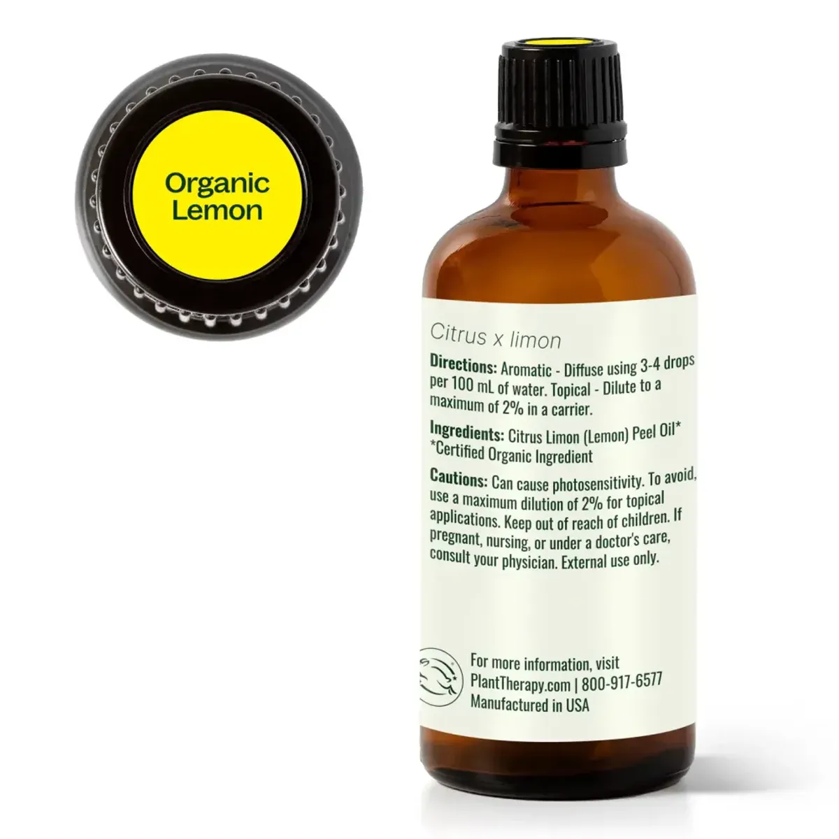 100ml Sitron eterisk olje, økologisk / Plant Therapy