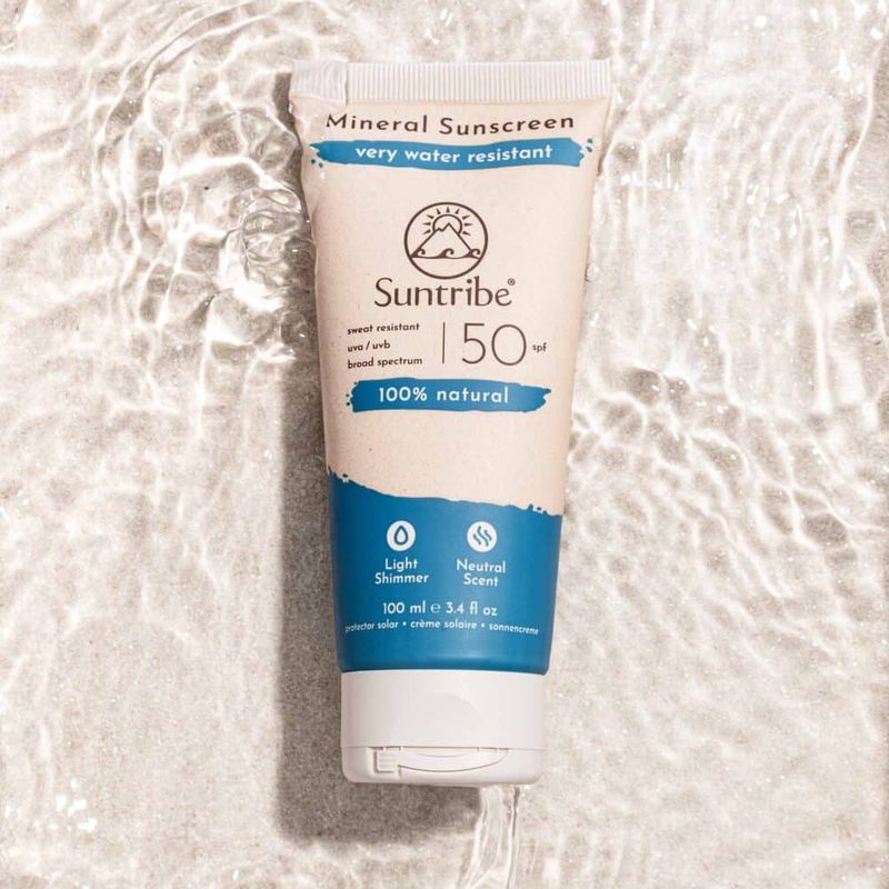 Active Natural Mineral Sunscreen Spf 50 100ml / Suntribe 