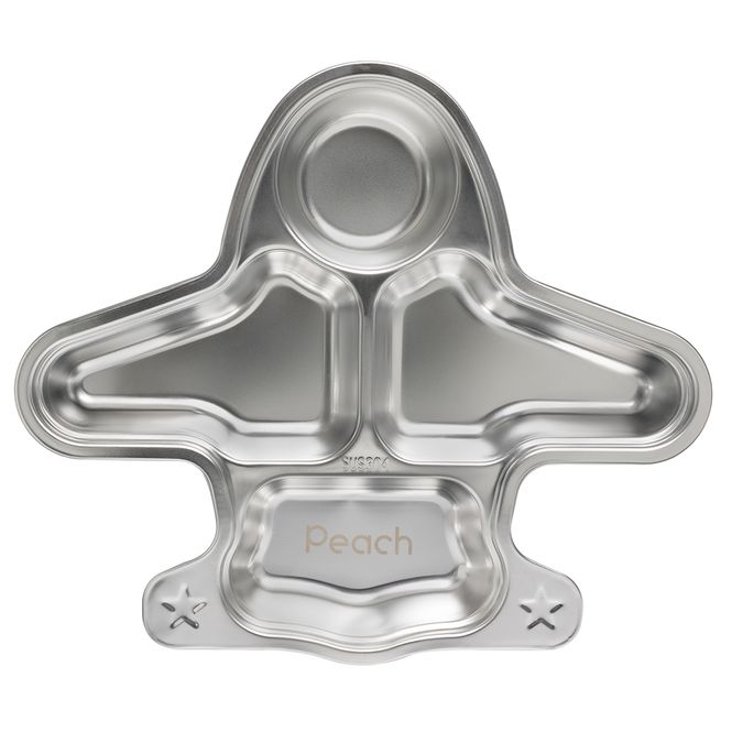 Hovedbilde Tallerken i rustfritt stål med flere rom, FLY / Peach