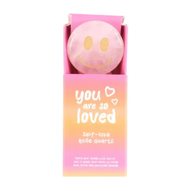 Hovedbilde You Are Loved Rose Quartz Happy Face Crystal / Something Differe