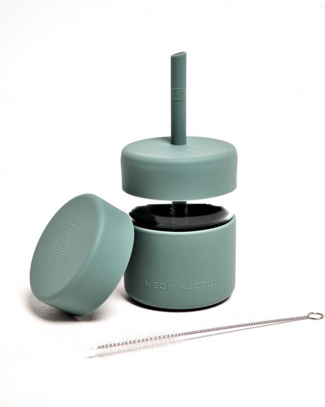 Drinking cup & food pot for kids - Happy Camper / Neon Kactus
