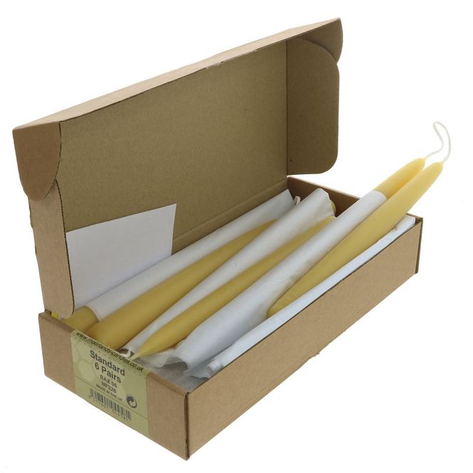 Hovedbilde 12 stk kronelys i bivoks, 23 cm / Moorland Candles