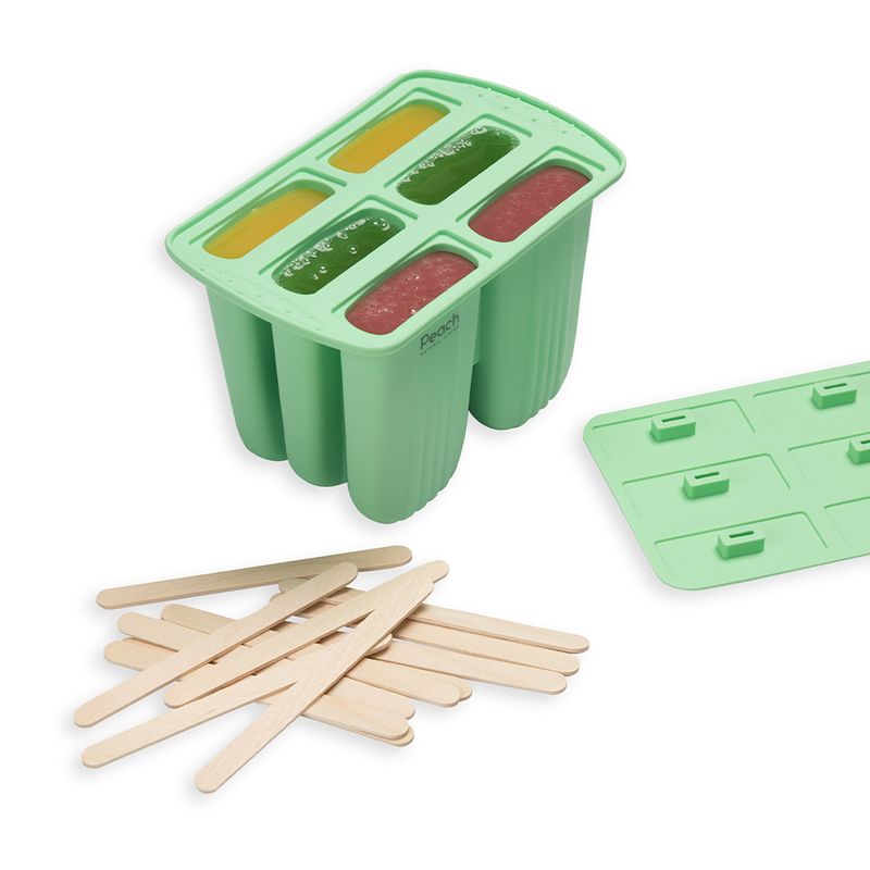 Ispinneform i silikon + 50 stk ispinner, Minty / Peach