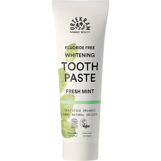 Hovedbilde Fluoride Free Whitening Toothpaste - Fresh Mint 75ml / Urtekram