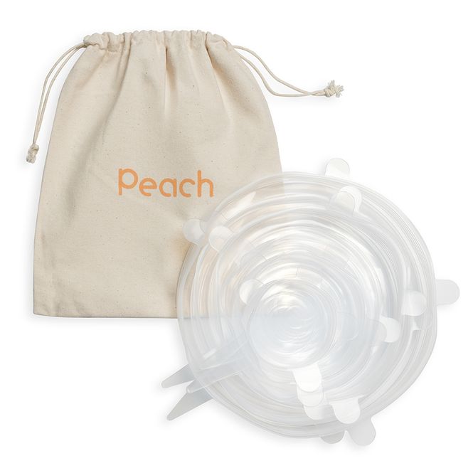 Hovedbilde 6-pk bolletrekk i silikon / Peach