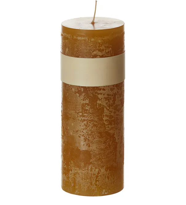 Hovedbilde Timber® Candles Kubbelys Ocra, 8 x 23 cm / Vance Kitira