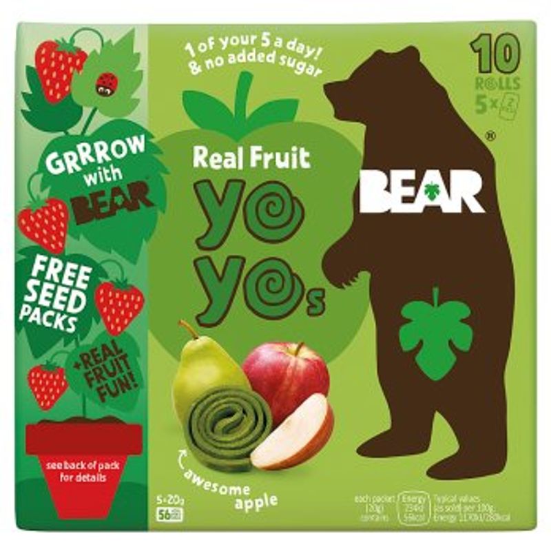 5-pk Fruktrull med eple, Yo-Yo`s 5 x 20g / BEAR
