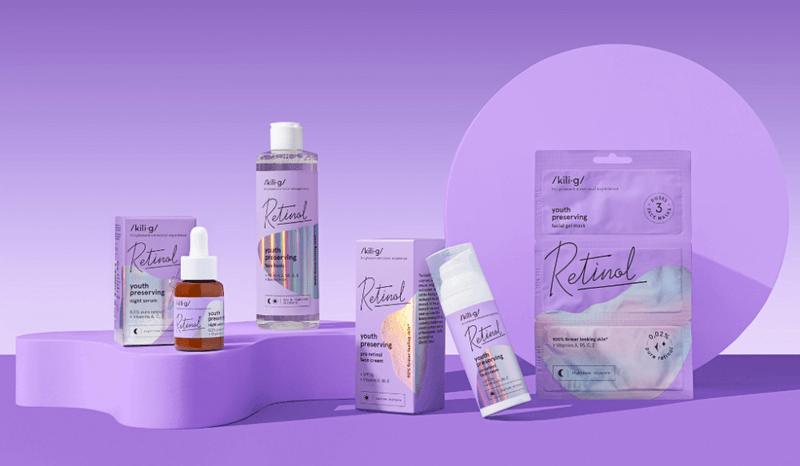 RETINOL facial gel mask 3 x7g / kili·g 