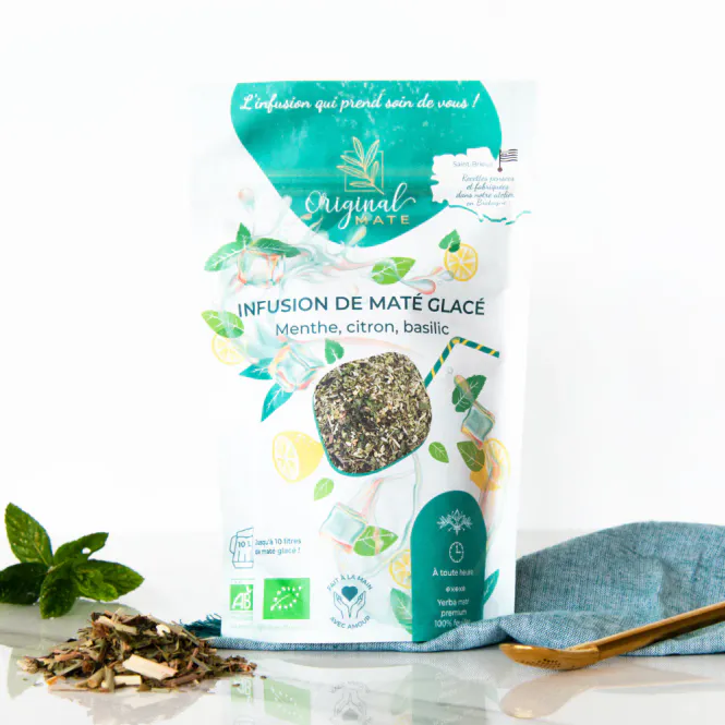 Hovedbilde Iste: Organic Mint, Lemon & Basil Iced Mate 70g / Original Mate