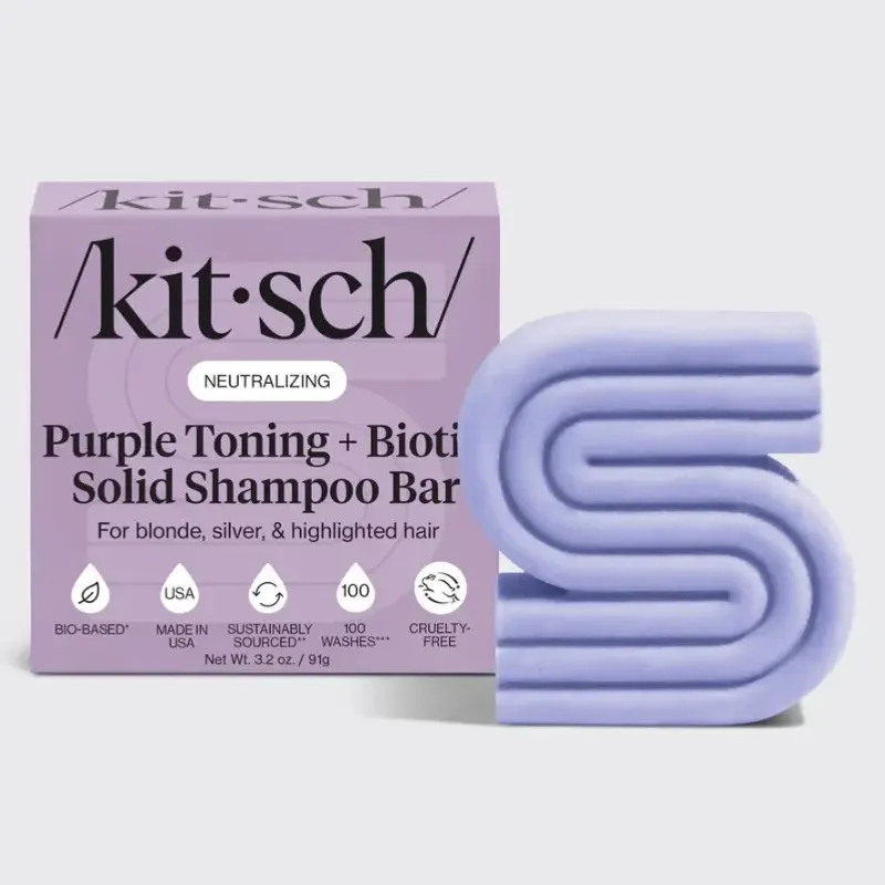 Purple Toning Solid Shampoo Bar 91g / Kitsch