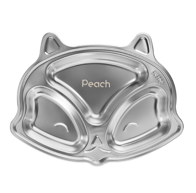 Hovedbilde Tallerken i rustfritt stål med flere rom, VASKEBJØRN / Peach