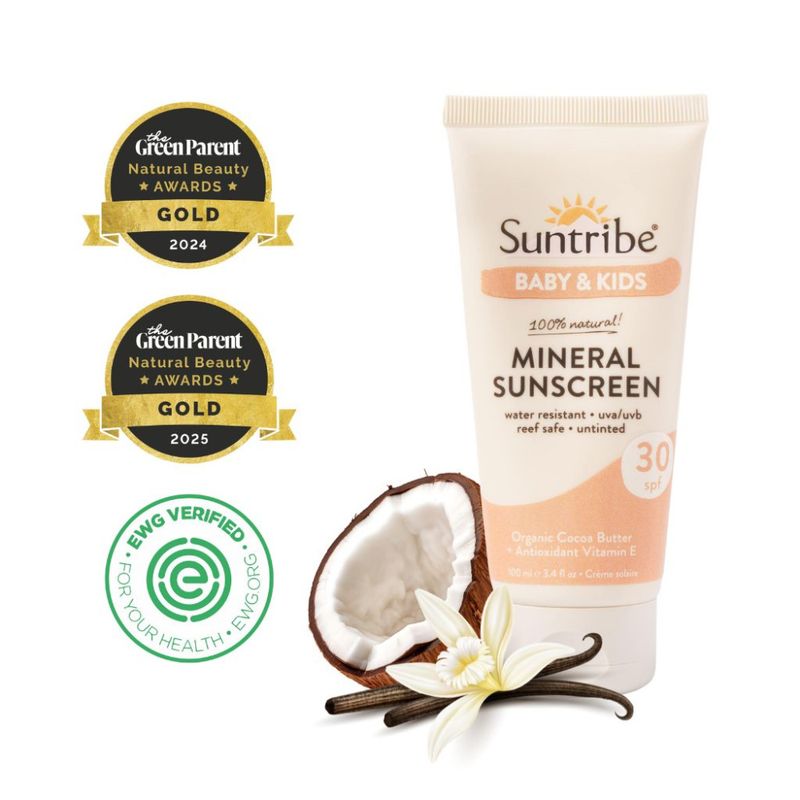 Baby & Kids Natural Mineral Sunscreen Spf 30, 100ml / Suntribe
