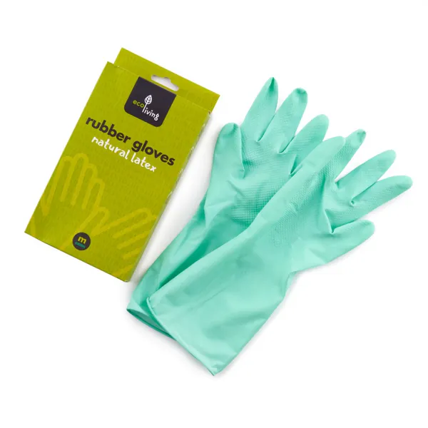 Hovedbilde Str M gummihansker - naturlig latex / ecoLiving