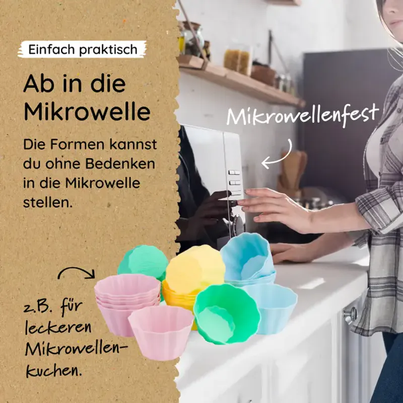 24 stk muffinsformer i silikon, fargemiks / Backefix