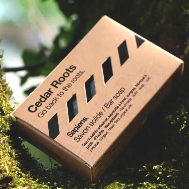 Organic Bar Soap - Cedar Roots 100g / Sapiens