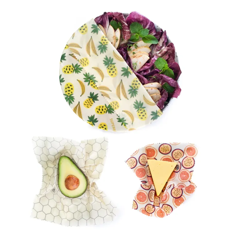 3 pc Beeswax Food Wraps Beeginner, Cats / SuperBee