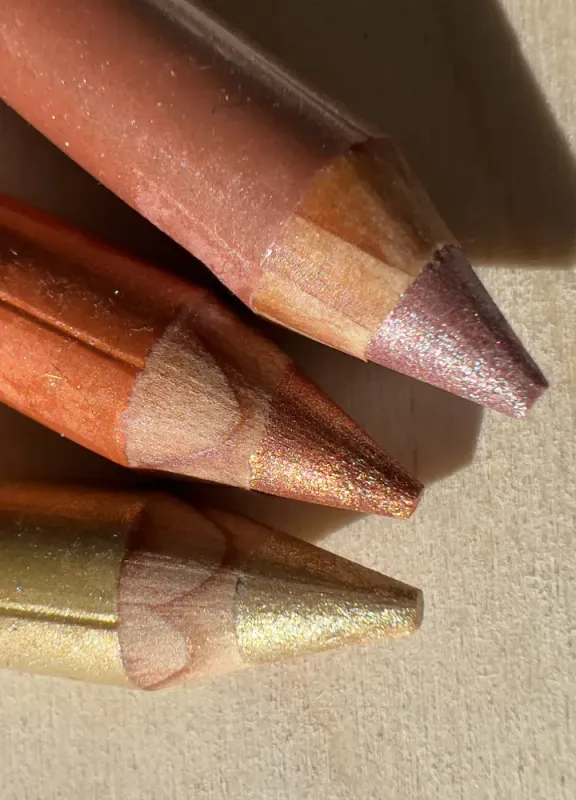 3 stk sminkeblyanter med glitter, Sunshine / Namaki
