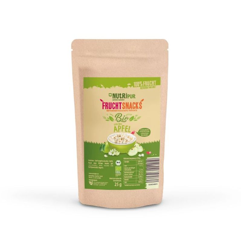 25g økologisk frysetørkede små eplebiter / NutriPur