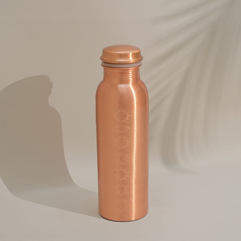 Drikkeflaske i kobber - 7 Chakras 750ml / Ayurveda Specialist B.V