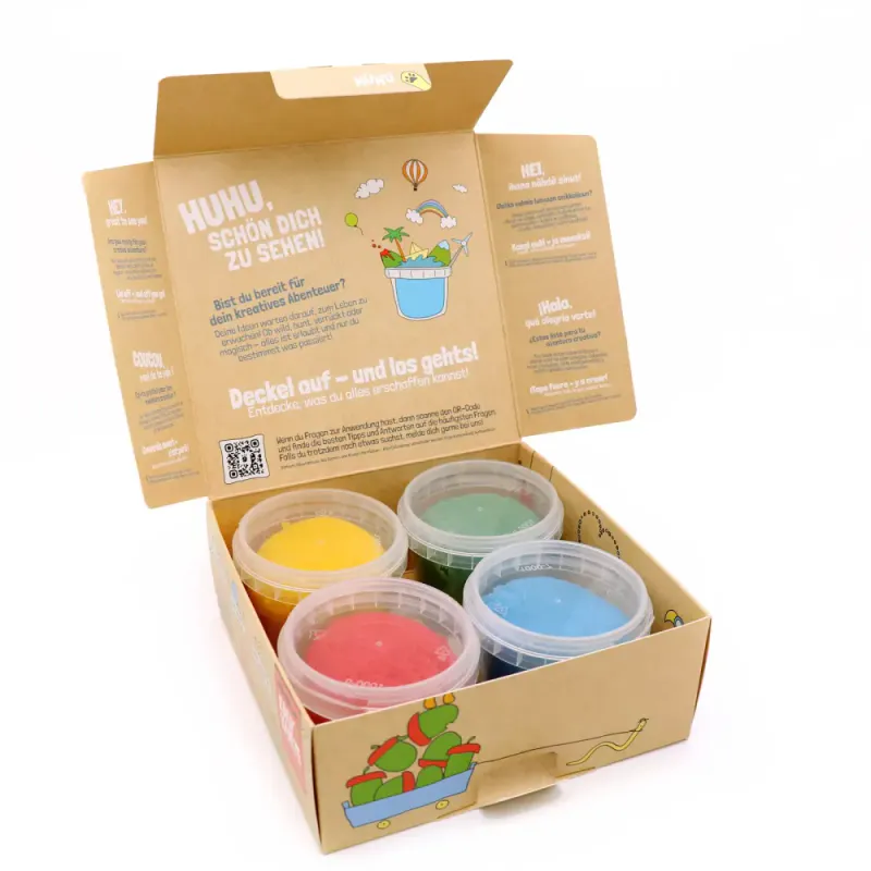 Naturlig modellkitt 4 x 120g - Ekornet Yuki! / neogrün