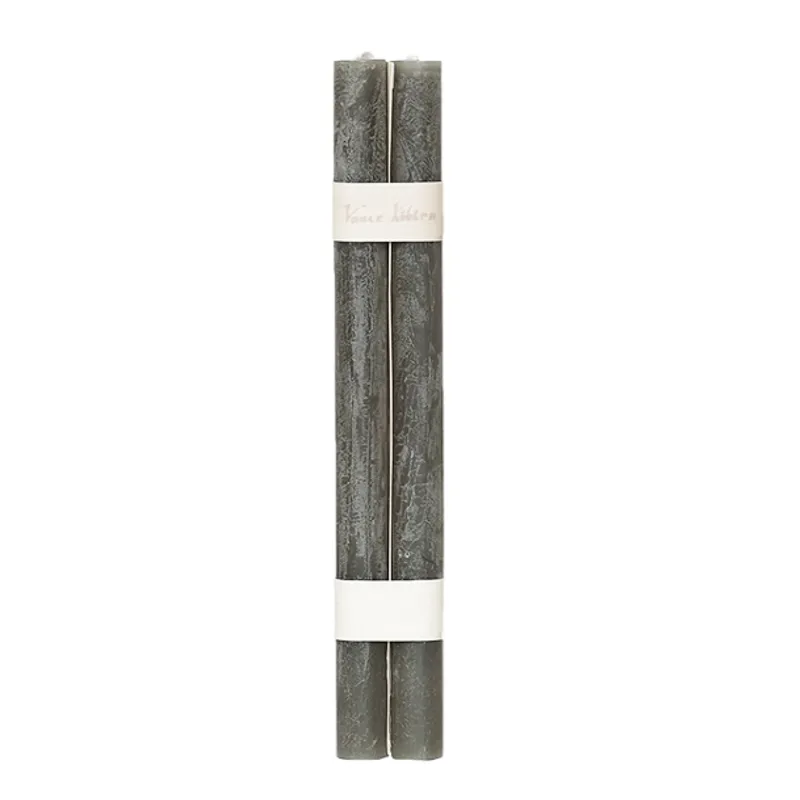 2stk Timber® Candles kronelys Burnt Olive, 2.3 x 31 cm / Vance Kitira