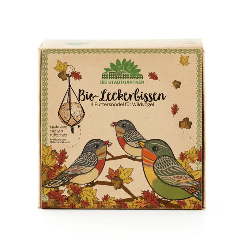 4 stk meiseboller med frø, plastfri / Die Stadtgärtner