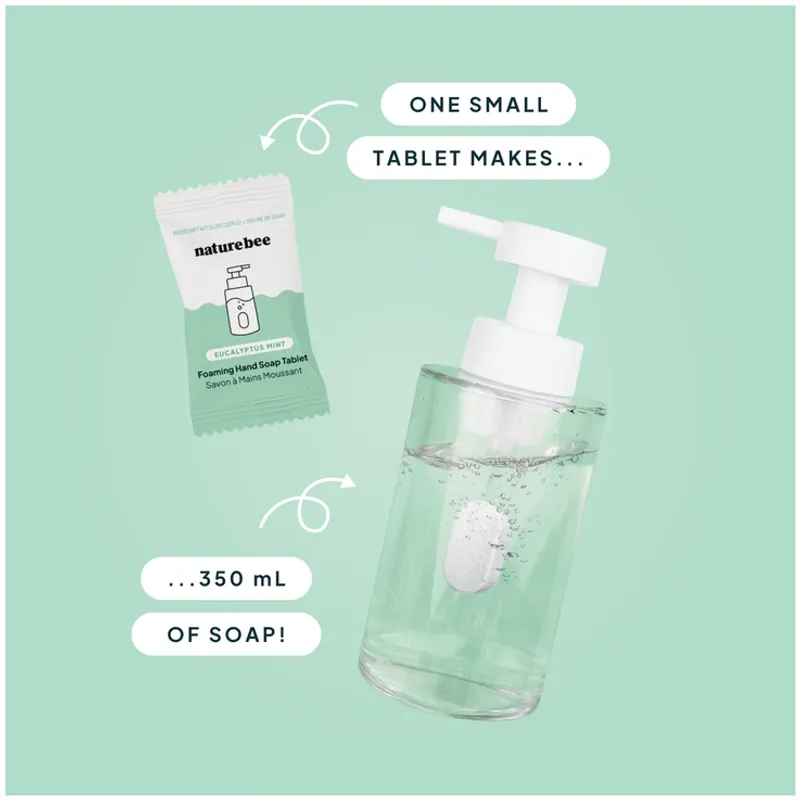 Foaming Hand Soap Refill Tablet, Eucalyptus Mint / Nature Bee
