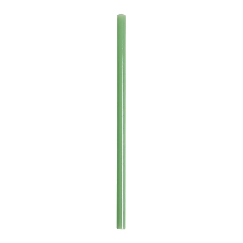 Rett sugerør i glass, Moss Green 20cm / Peach