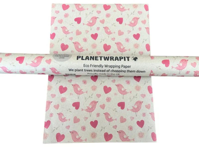 Lovebirds - miljøvennlig gavepapir / PlanetWrapIt