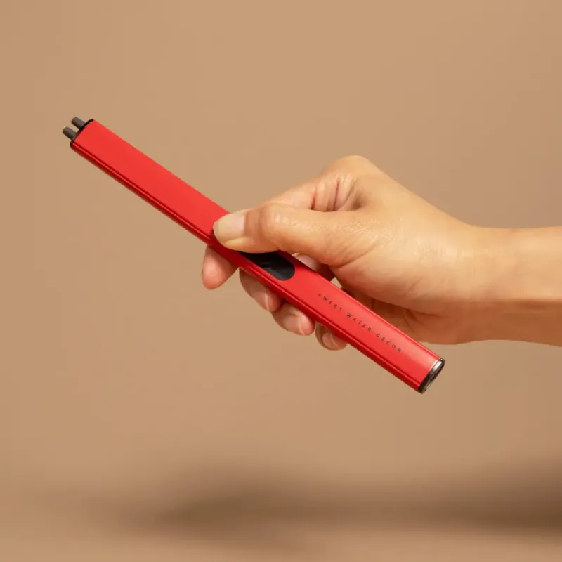 Oppladbar elektrisk lighter med USB, Rød / Sweet Water Decor