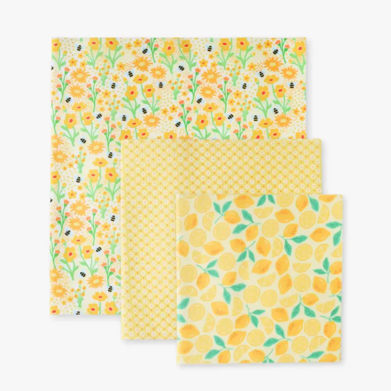 3pk Food Wraps bivoksark - YELLOW S,M,L / NatureBee