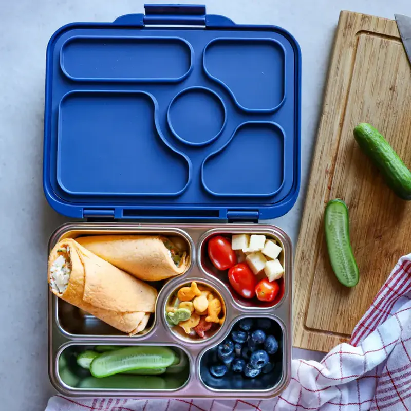 Bento matboks med flere rom, Santa Fe Blue / Yumbox