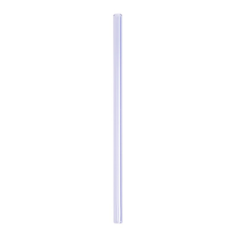 Rett sugerør i glass, Amethyst 20cm / Peach