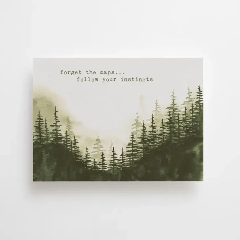 Forget the Maps. Follow Your Instincts - postkort / Anna Cosma