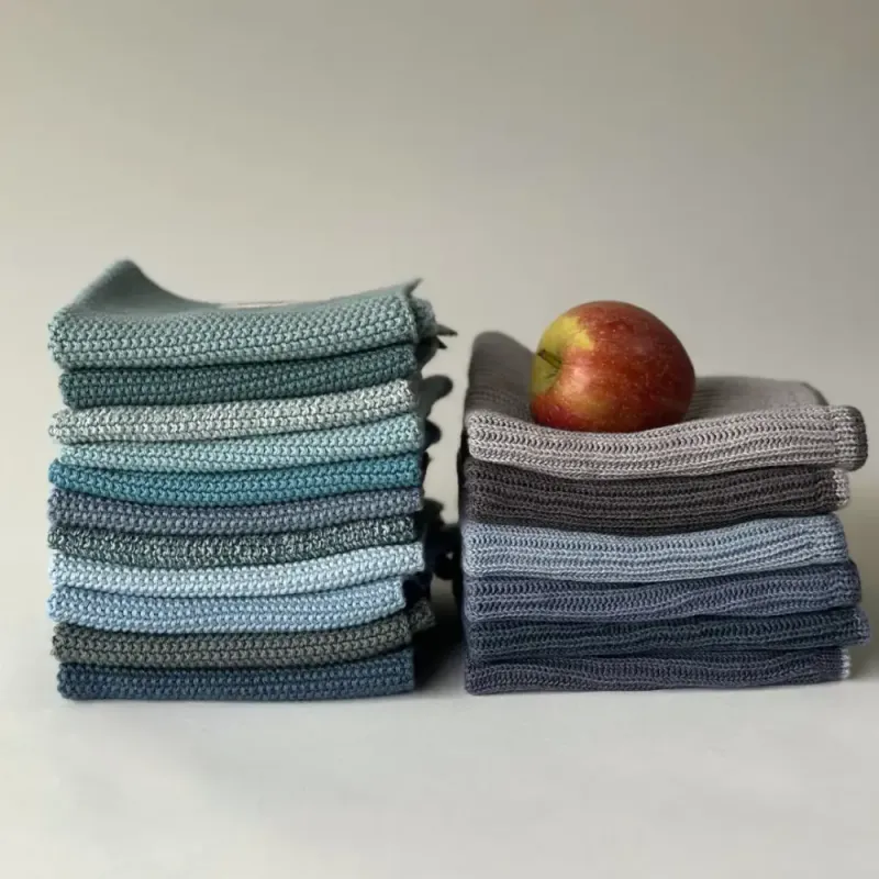 2pk kjøkkenklut i økologisk bomull, Aqua / Aspegren Denmark