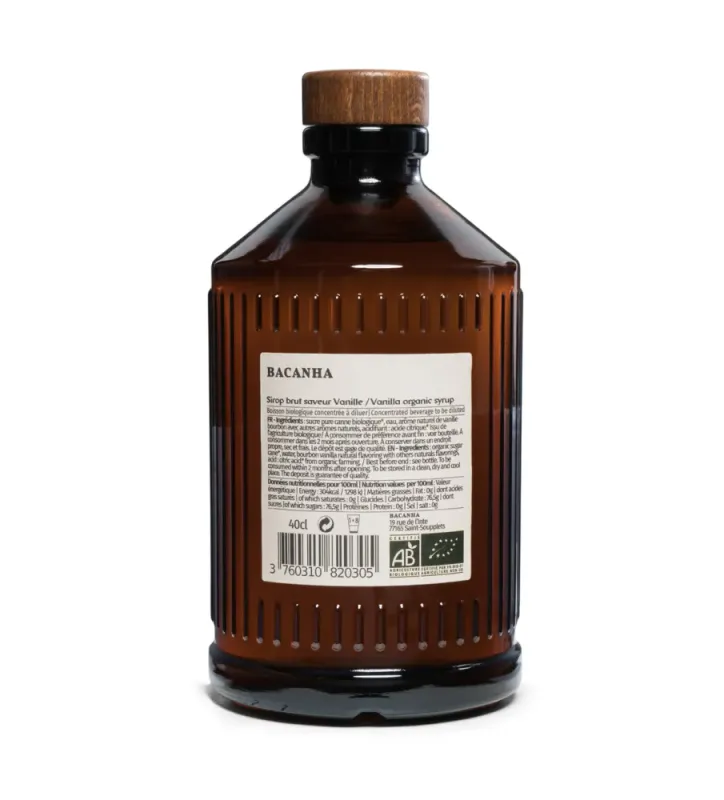 Raw Vanilla Syrup, Organic 400ml / Bacanha