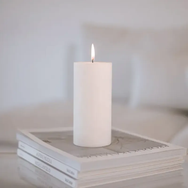 Olive Oil Block Candle 7x15cm, White / Eulenschnitt