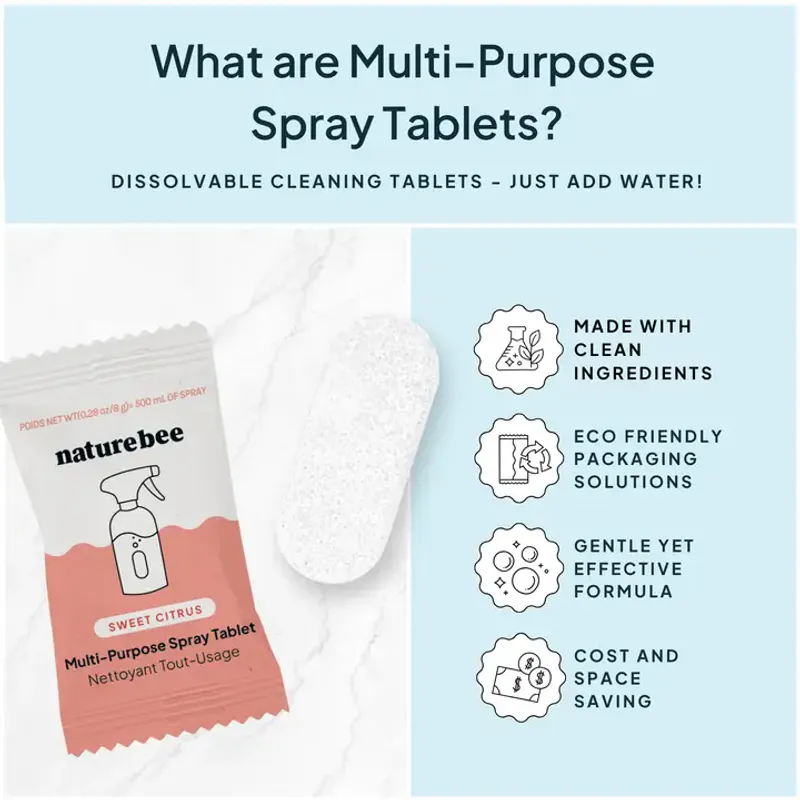 Multi-Purpose Spray Refill Tablet, Sweet Citrus / Nature Bee
