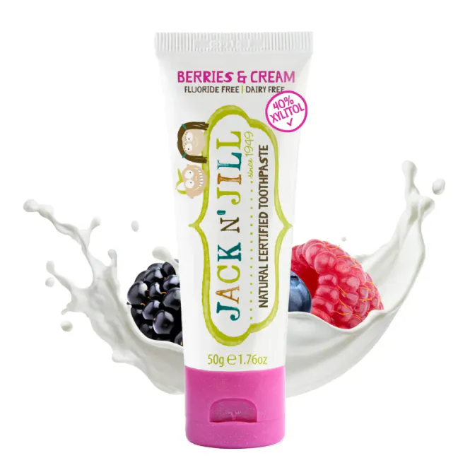 Hovedbilde Naturlig tannkrem til barn, Berries & Cream 50g / Jack N`Jill 