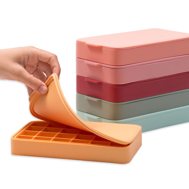 Isbitform i silikon, BLACK LAVA / Peach