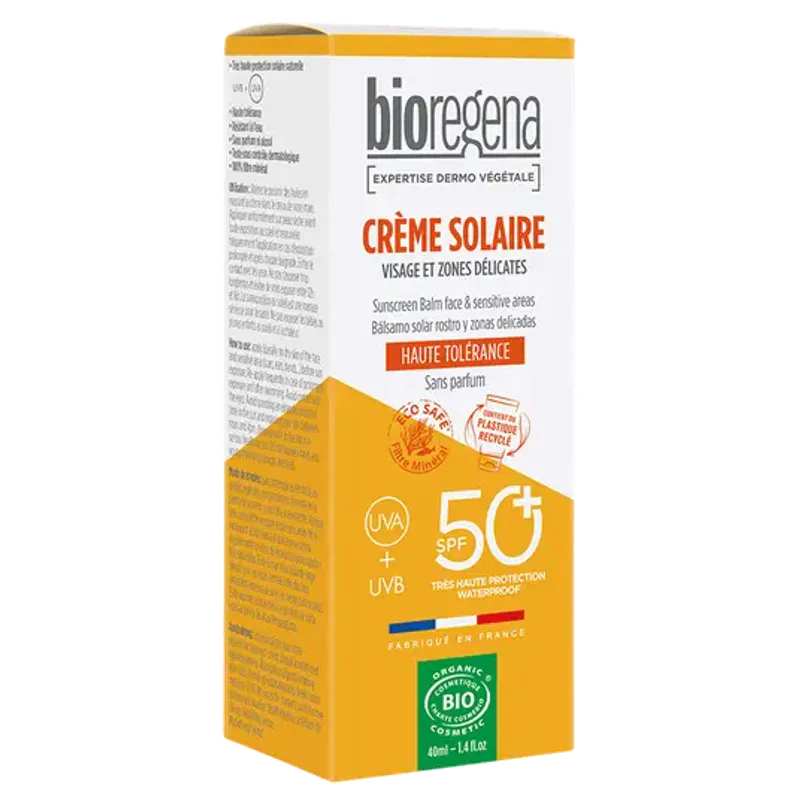 Solkrem til ansikt SPF 50+, 40ml / Bioregena