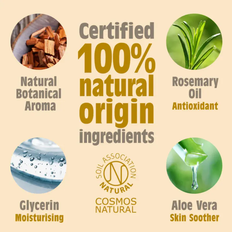 Amber & Sandalwood - Natural Deodorant Spray 100ml / Salt of the Earth 