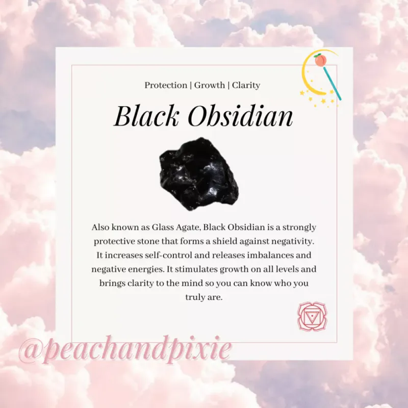 Sort Obsidian / Peach and Pixie