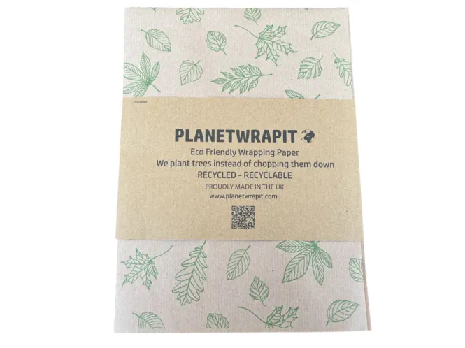 Hovedbilde Grønne blader - miljøvennlig gavepapir / PlanetWrapIt