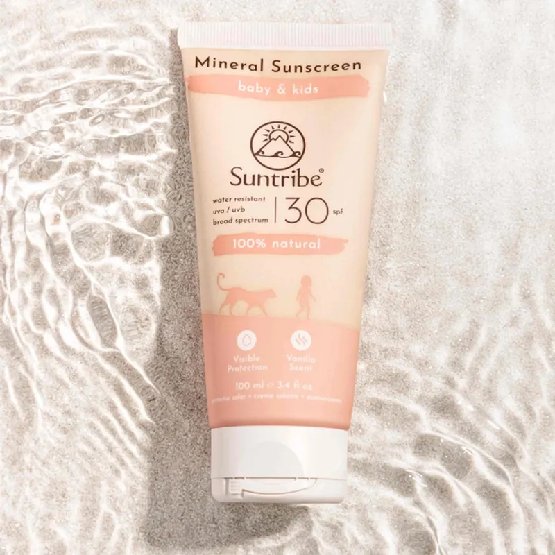 Baby & Kids Natural Mineral Sunscreen Spf 30, 100ml / Suntribe